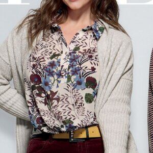 Cabi 4536 Victoria Blouse Long Sleeve Floral Top XL